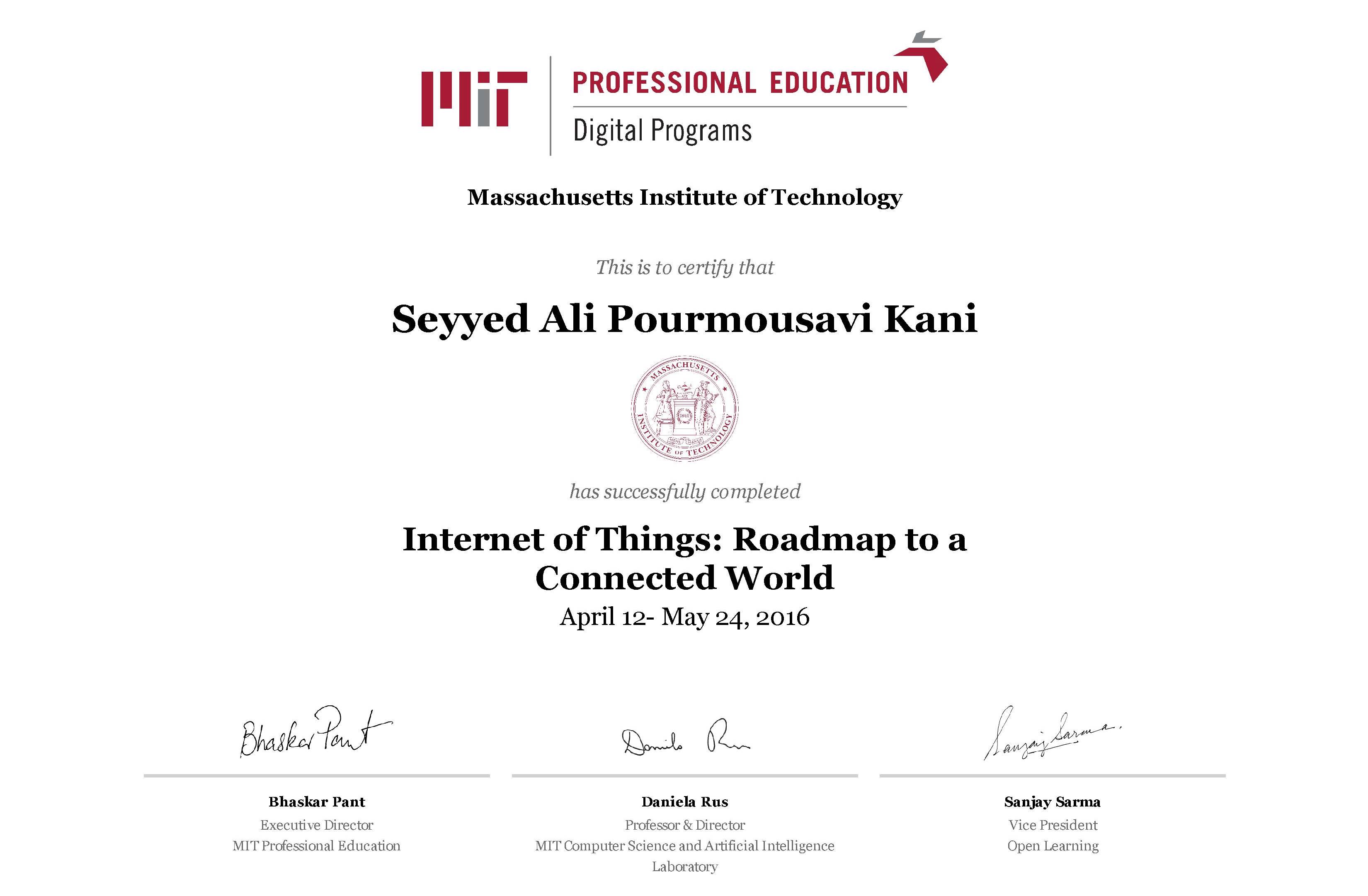 IoT certificate